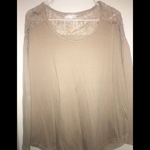 Beige long sleeve with lace back